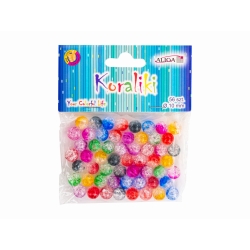 KORALIKI PLASTIKOWE ALIGA 10MM 56SZT MIX KOLOR