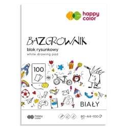 BLOK RYSUNKOWY A4 100 KARTEK HAPPY COLOR 80G/M2 BIAŁY BLOK RYSUNKOWY A4 100 KARTEK HAPPY COLOR 80G/M2 BIAŁY