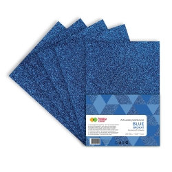 ARKUSZE PIANKOWE BROKATOWE HAPPY COLOR BLUE 5 SZTUK