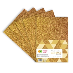 ARKUSZE PIANKOWE BROKATOWE HAPPY COLOR GOLD 5 SZTUK