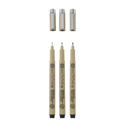 KOMPLET CIENKOPISÓW SAKURA PIGMA MICRON SET 3 SZTUKI 08-10-12