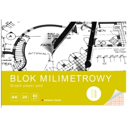 BLOK MILIMETROWY A4 20 KARTEK INTERDRUK