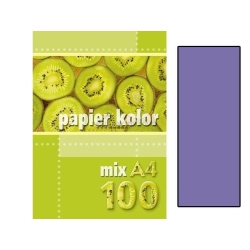 PAPIER KOLOROWY A4 KRESKA 80G/M2 100 ARKUSZY FIOLETOWY