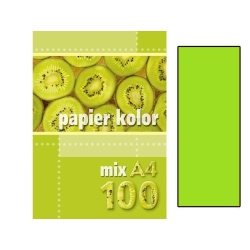 PAPIER KOLOROWY A4 KRESKA 80G/M2 100 ARKUSZY ZIELONY JASNY