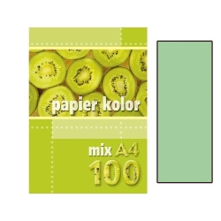 PAPIER KOLOROWY A4 KRESKA 80G/M2 100 ARKUSZY SELEDYNOWY